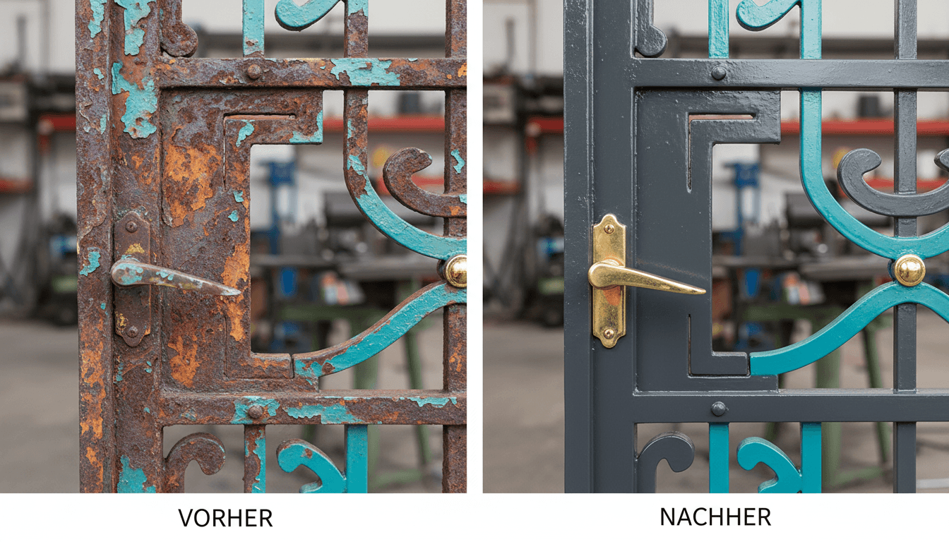 Rostentfernung Vorher/Nachher