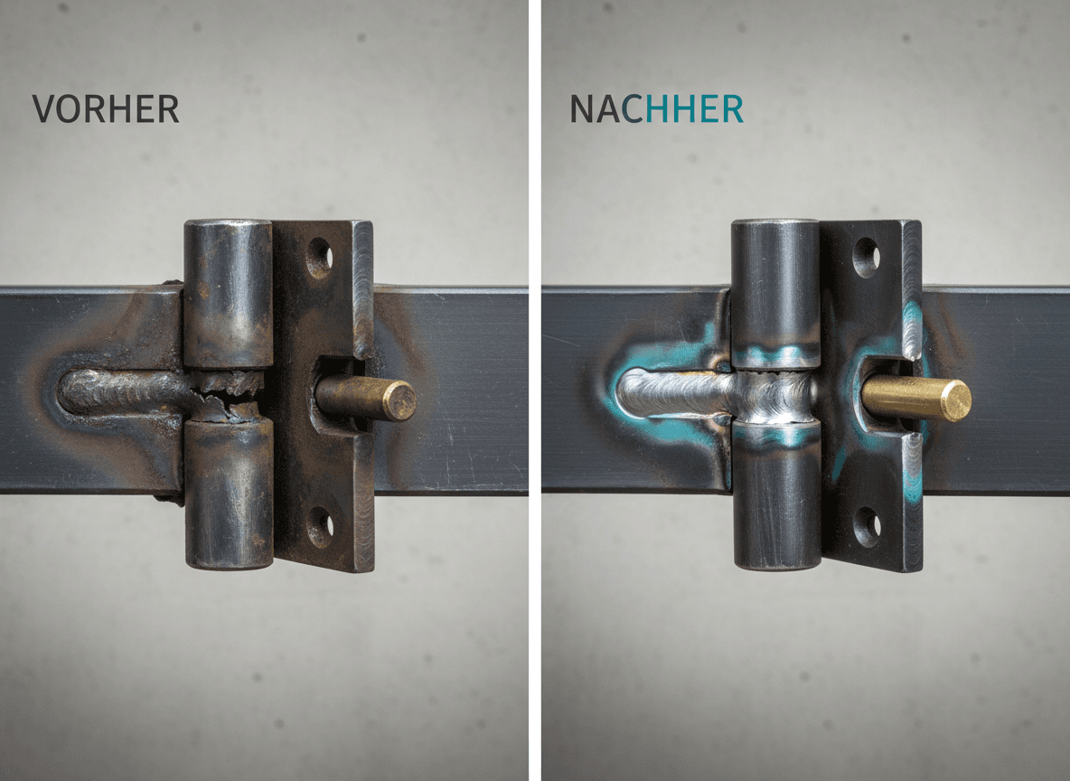 Repariertes Scharnier