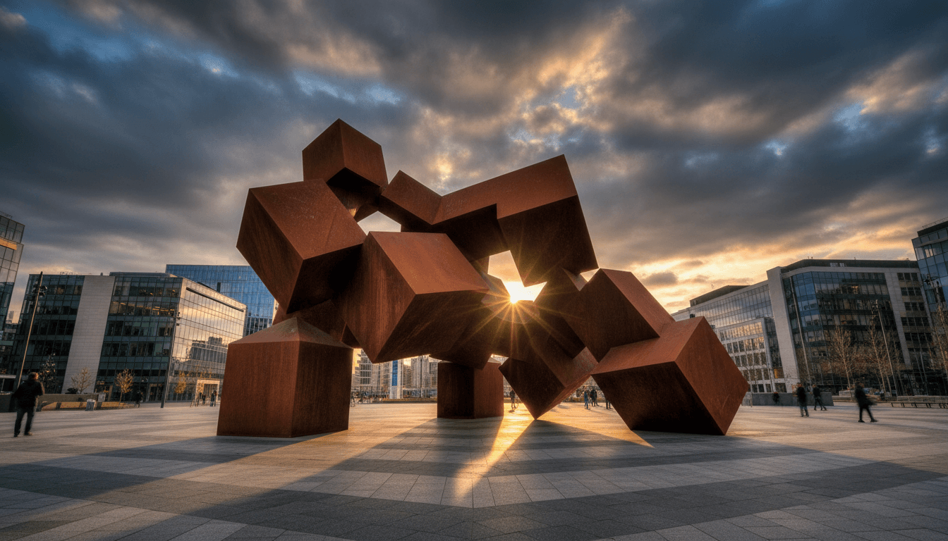 Metallskulptur im öffentlichen Raum