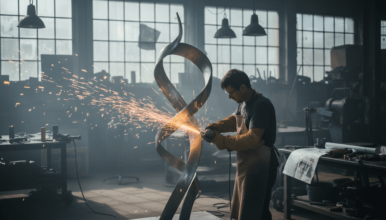 Metallskulptur im öffentlichen Raum