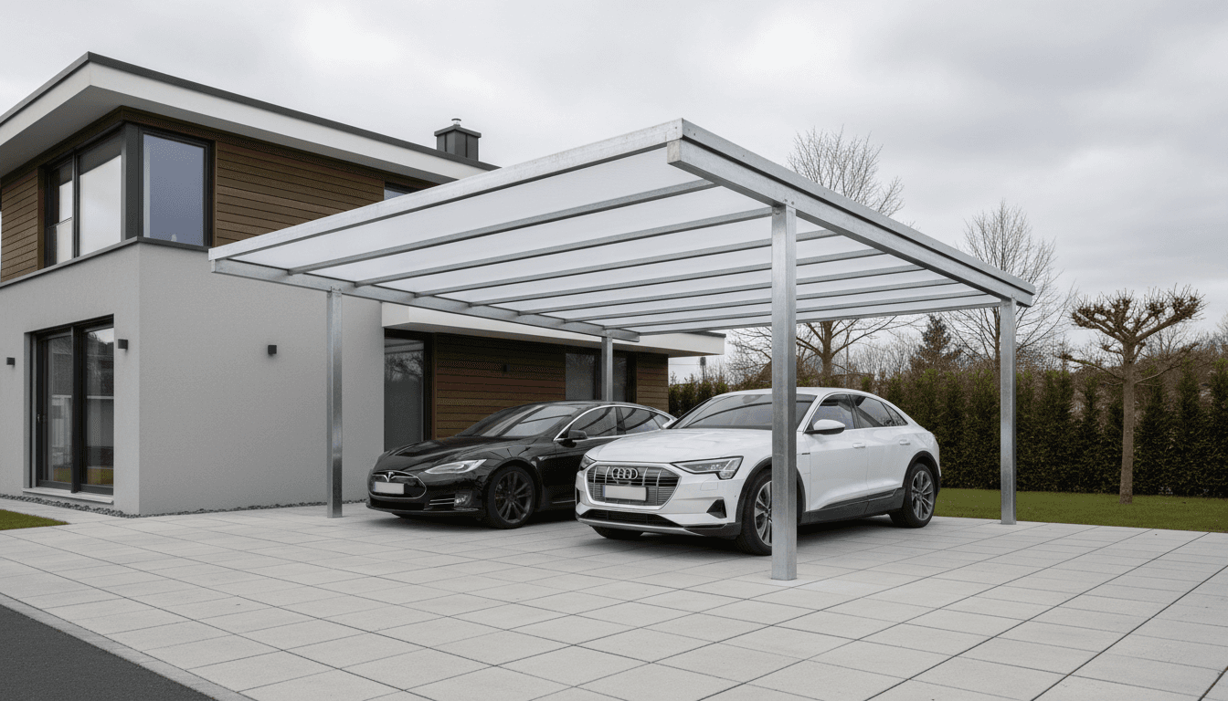 Moderner Stahl-Carport